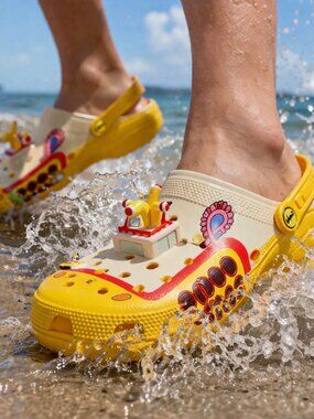 Crocs x Beatles Yellow Submarine Classic Clogs Mens 12 New Rare Limited Edition